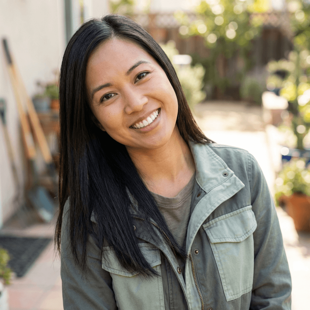 Female homeowner in her late 40s, Hispanic, warm and approachable style
